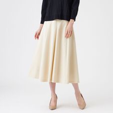 【美シリーズ・セットアップ対応・ウォッシャブル】オックスストレッチフレアスカート