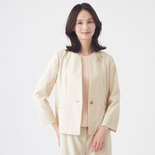 【美シリーズ・セットアップ対応・ウォッシャブル】オックスストレッチジャケット