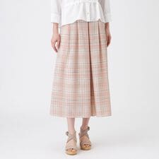 【ウォッシャブル】シアーチェックプリントパンツ