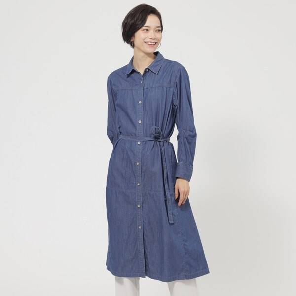 ワンピース Ee51324M ウォッシャブル】ライトデニムシャツワンピース | エヴェックス バイ