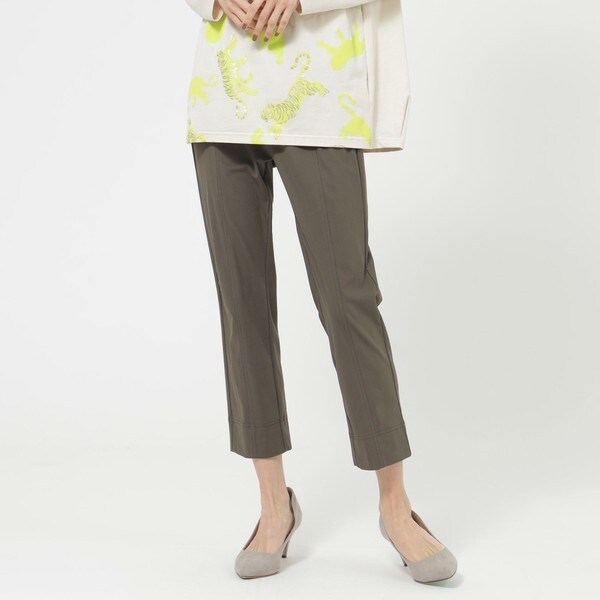 【接触冷感】【ウォッシャブル】メリルハイテンションクロップドパンツ