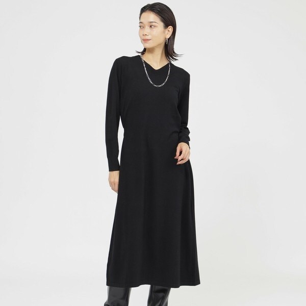 美品 bluelabel crestbrige リブニットドッキングワンピース 美品