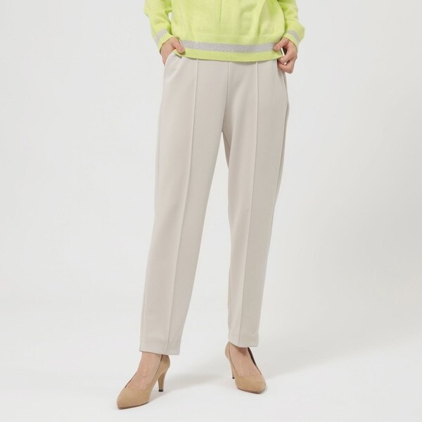 【シーズンレスに活躍！】【マシンウォッシャブル】ダンボールニットピンタックパンツ