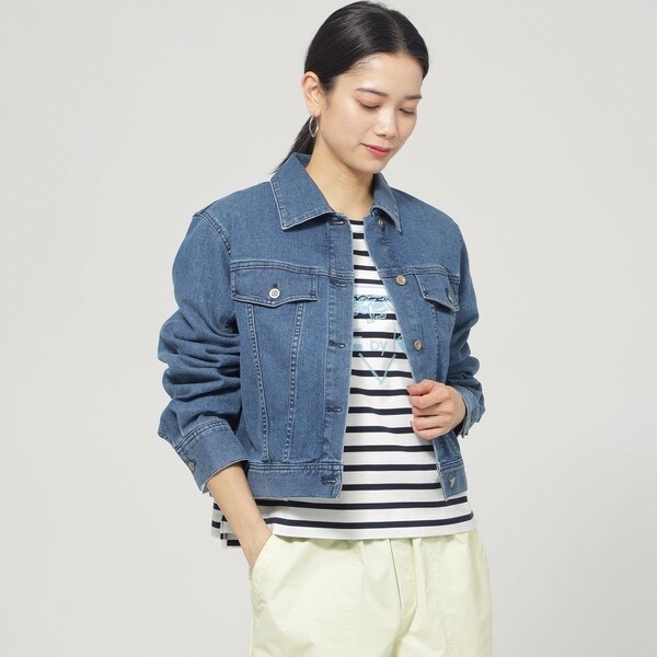 【新品】EVEX by KRIZIA ☆ ソフトデニムシャツジャケット L】【カタログ掲載品】【ウォッシャブル】ソフトデニムシャツ
