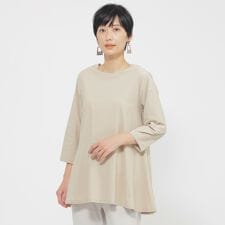 【接触冷感】【UV対策】【ウォッシャブル】ハイゲージメリルチュニックカットソー