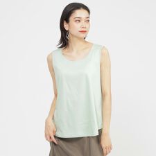 【ウォシャブル】【接触冷感】シルケットコットンタンクトップ