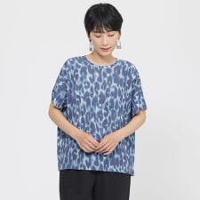 【接触冷感】【ウォシャブル】クールレオパードカットソー