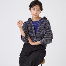 【SANYO Style EDITION掲載】【接触冷感】【ウォッシャブル】シアーボイルゼブラロング