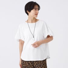 【接触冷感】【マシンウォッシャブル】スパンローンコンビカットソー