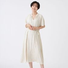 【吸水速乾】【マシンウォッシャブル】ジオメトリックゼブラプリントワンピース