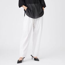 【マシンウォッシャブル】マイクロタスランバレルパンツ