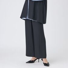 【吸水速乾】【遮熱】【着用じわ防止】【ストレッチ性】ドライメランジワイドパンツ