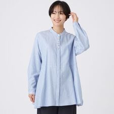 【カタログ掲載品】【ウォッシャブル】ストライプジャカードビジューブラウス