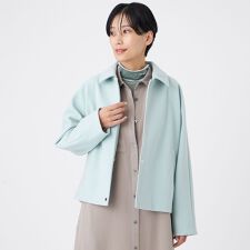 【カタログ掲載】【ウォッシャブル】ウールライクジャージ―ブルゾン