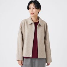 【カタログ掲載】【ウォッシャブル】ウールライクジャージ―ブルゾン