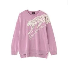 【カタログ掲載品】【ウォッシャブル】ラメパンサーインターシャニット