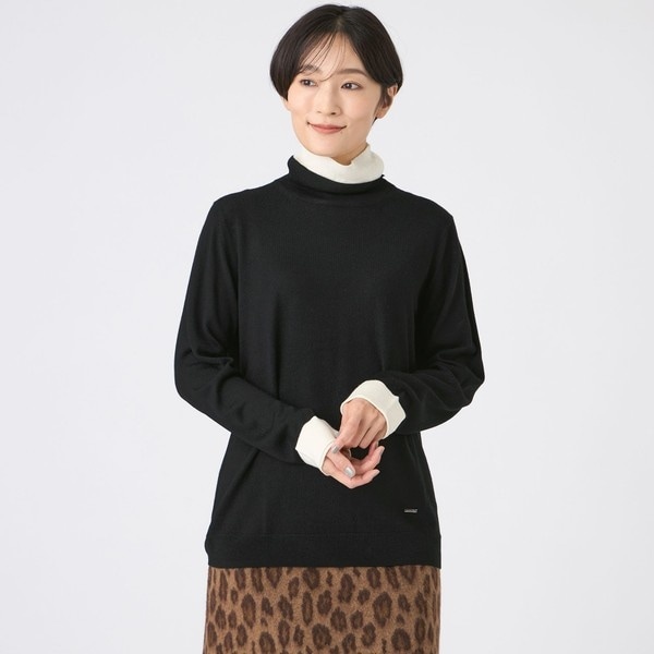 【追加・カタログ掲載・ウォッシャブル】ダブルタートルネックニットプルオーバー