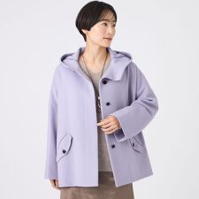 エヴェックス バイ クリツィア(EVEX by KRIZIA)の【SANYO Style EDITION掲載】ウールスーパービーバーフーデッドコート