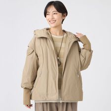 エヴェックス バイ クリツィア(EVEX by KRIZIA)の【SANYO Style EDITION掲載】【ウォッシャブル】2WAYスムースタフタダウンジャケッ