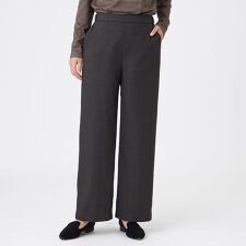 【カタログ掲載】【ウォッシャブル】ラメグレンチェックブラッシュドストレートパンツ