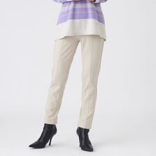 【ウォッシャブル】裏起毛ハイテンションクロップドパンツ