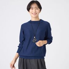 【SANYO Style EDITION掲載】【ウォッシャブル】ミニスパンコールニットプルオーバー