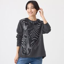 【ウォッシャブル】ツインゼブラジャカードカットソー