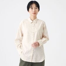 【マシンウォッシャブル】ゼブラプリントソフトタイプライターシャツ