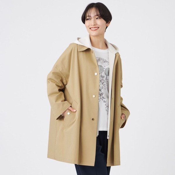 新品 MACKINTOSH カシミヤ混ステンカラーコート フード取り外し可 34