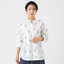 【カタログ掲載・ウォッシャブル】ゼブラエンブロイダリーシャツ