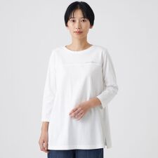 【カタログ掲載・ウォッシャブル】ロゴエンブロイダリーチュニックカットソー