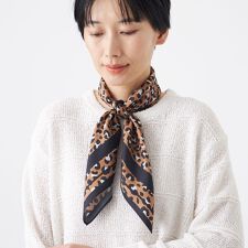 【ウォッシャブル】シルクサテンスカーフ