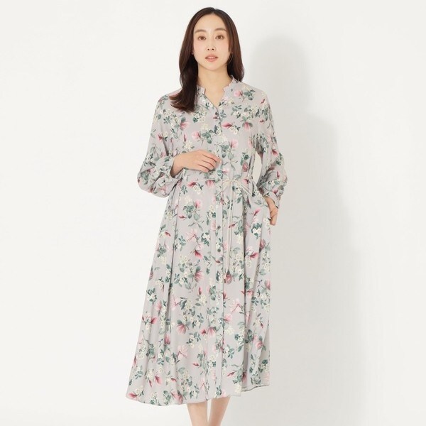 SANYO　エスエッセンシャルズ　ハミングバードフラワー　ワンピース ハミングバードフラワープリントワンピース | エス エッセンシャルズ(S