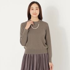 シルクカシミヤクルーネックプルオーバー