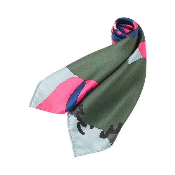 【manipuri】SILK 65*65 スカーフ 25FW manipuri】シルクスカーフ65ペイントフラワー | エス エッセンシャルズ