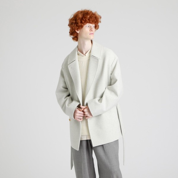 ＧＲＥＹ ＬＡＢＥＬ メルトンベルテッドショートコート