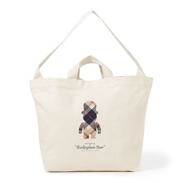 MACKINTOSH マッキントッシュトートショルダーバッグキャンバスチェック バッキンガムベア ハウスチェック柄トートバッグ