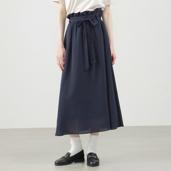 新品タグ付☆ マッキントッシュフィロソフィー ロングフレアスカート ブラック ハイカウントタフタタックスカート(スカート)｜MACKINTOSH