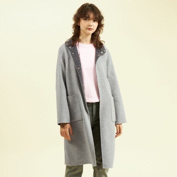 新品マッキントッシュフィロソフィーウールダブルフーデットコート