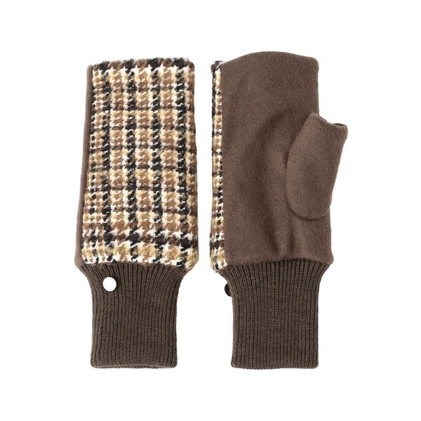 マリークワント ハンドウォーマー フィンガーレスグローブ 黒 マリー