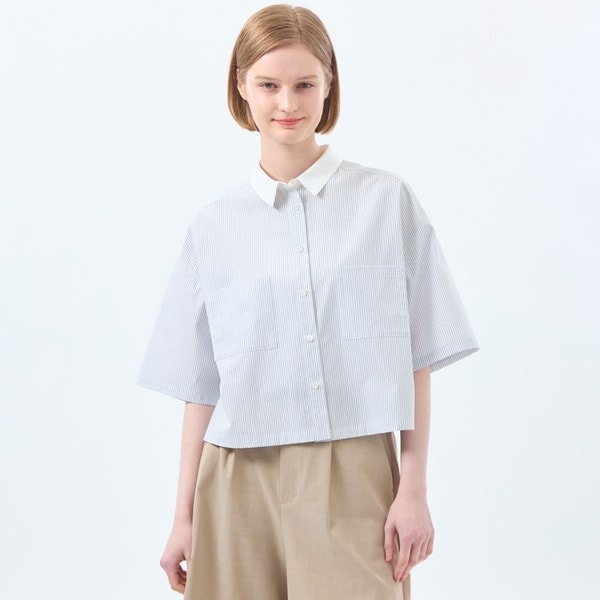 ブラウス シャツ GREY LABEL サイドリボンクロップドシャツ レディース MACKINTOSH PHILOSOPHY ブラウス シャツ GREY LABEL サイド