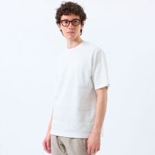 マッキントッシュ フィロソフィー(MACKINTOSH PHILOSOPHY)のポップコーンシャドーボーダー クルーネックTシャツ