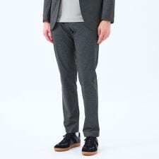 テーラードジャージーパンツ ツイル/チェックプリントメッシュ