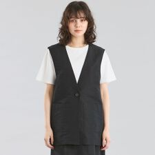 GREY LABEL リネンナイロンジレ