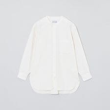 GREY LABEL ストライプバンドカラーシャツ