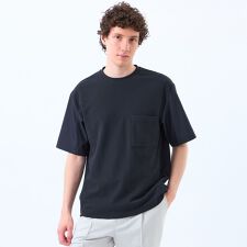 ニットコンビTシャツ ケーブルニット×ブロード
