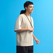 ニットコンビTシャツ ケーブルニット×ブロード