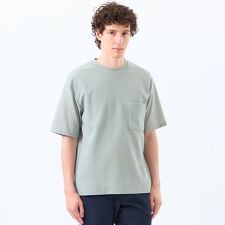 ニットコンビTシャツ ケーブルニット×ブロード