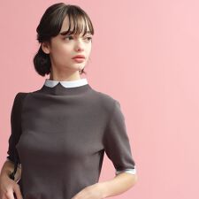 【2025年秋冬モデル】Cleric Collar Knit ハーフスリーブ