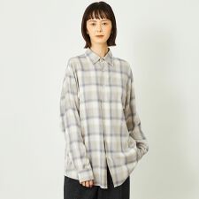 GREY LABEL オンブレチェックシャツ